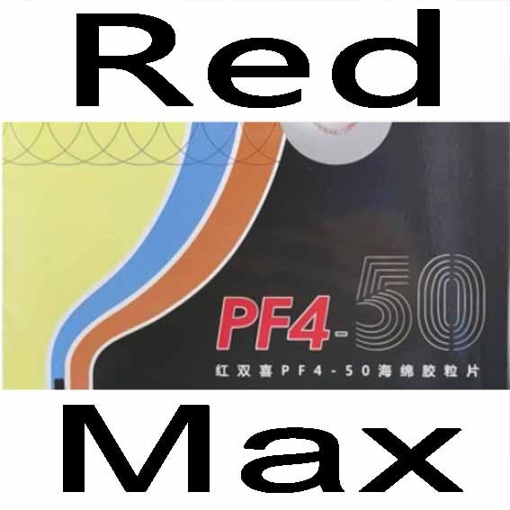 Original dhs PF4-50 tênis de mesa borracha para ping pong raquete de tênis de mesa esporte entretenimento: PF4-50 Red Max