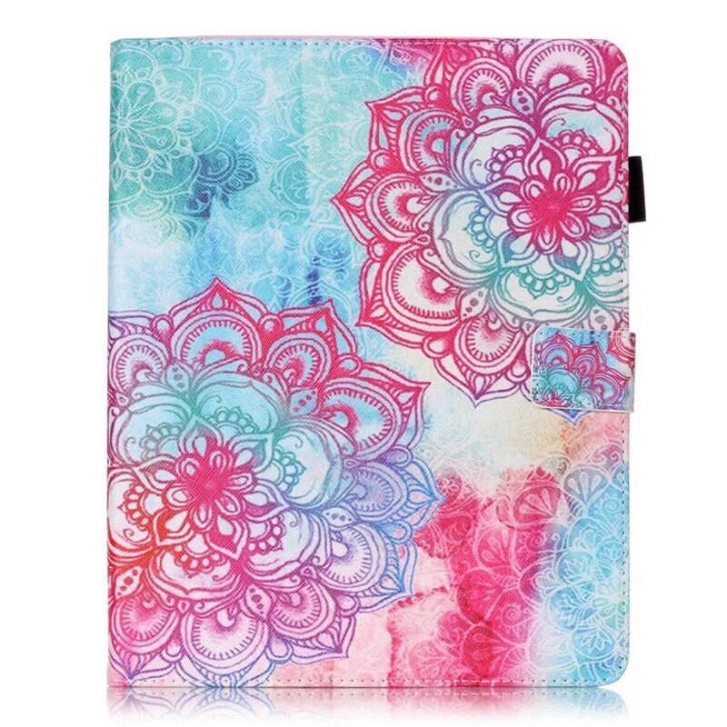 Para Apple iPad 2 3 4 Funda de Tablet PU cuero Funda del soporte abatible para iPad2 iPad3 iPad4 Funda pintada Funda piel Shell: 01