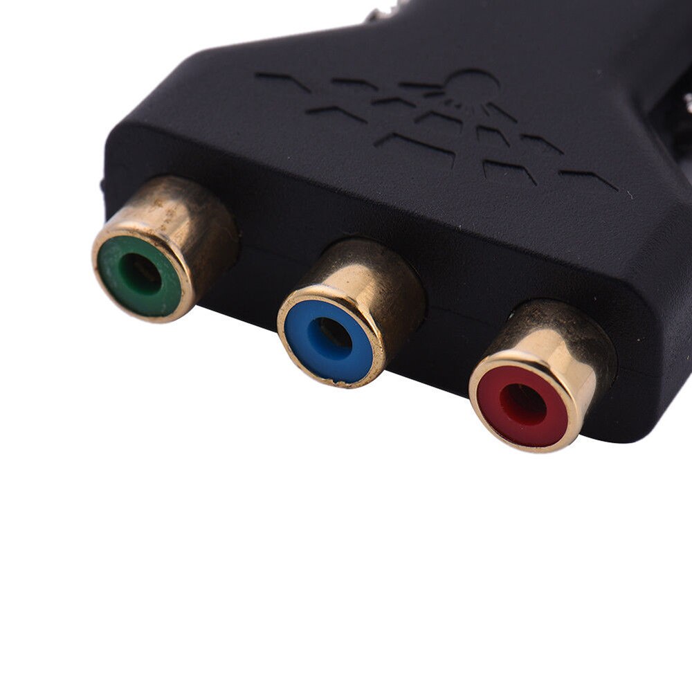 VGA to RCA Connecter Converter Male VGA to 3 RCA RGB Video Female To HD 15-Pin VGA Style Component Video Jack Adapter Plug