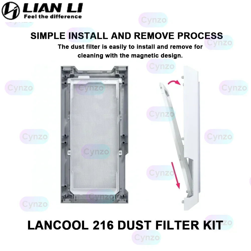 Lian li lan 216-2x/2w magnetfilter mit hoher dichte für lancool 216 Vorderseite-Gittergewebe-Tafel, pc-gehäuserahmen-staubschutznetz, Spielen-zubehör