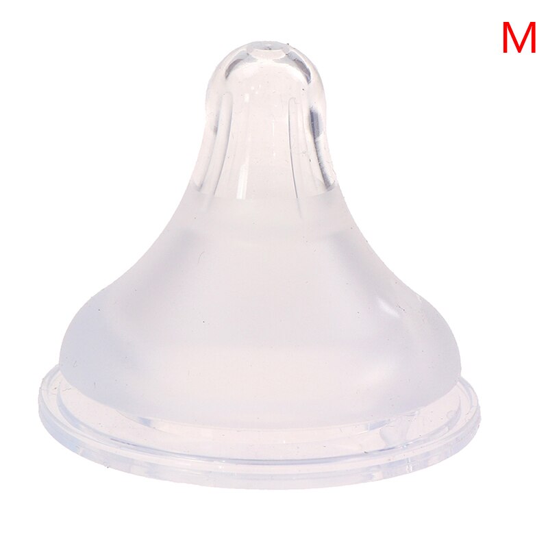 1 stk. silikone, blød sikkerhedsvæske, sutter, brystvorte, naturligt, fleksibelt erstatningstilbehør til mælkeflaske med bred mund: M