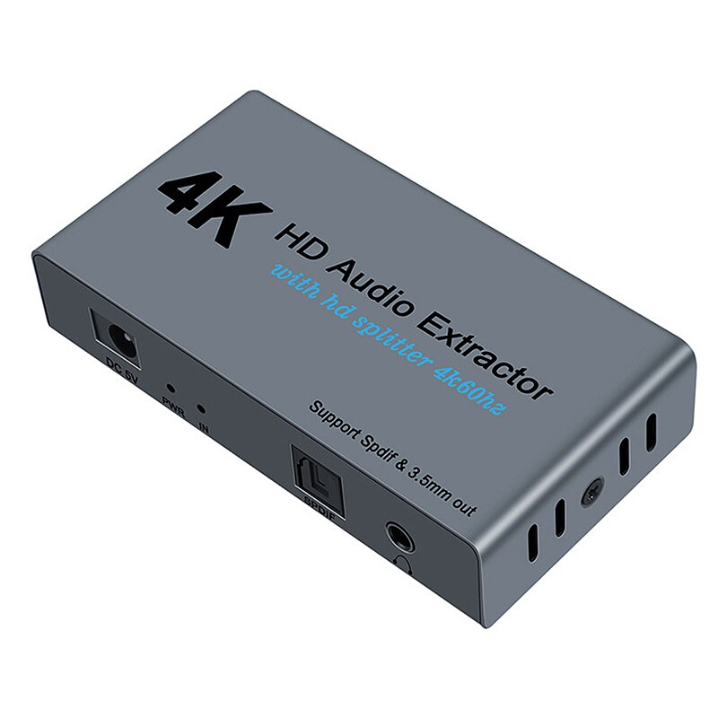Hdmi o avtrekker splitter hdmi  til 2 hdmi splitter 4k hdmi til hdmi optica spdif  + 3.5mm hdmi o splitter