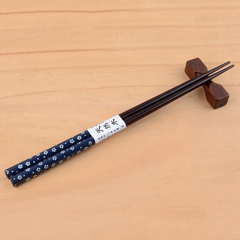 HUALAN hualan japanese natural wood chopstick set reusable classic style chopsticks non-slip design chop sticks 5 pairs gift set