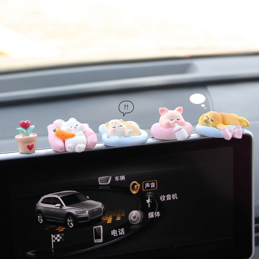 Nette Autos Zubehör Lustige Kawaii Tier Ornament Auto Zentrale Steuerung Bildschirm Rückspiegel Dekor Auto Zubehör Innen