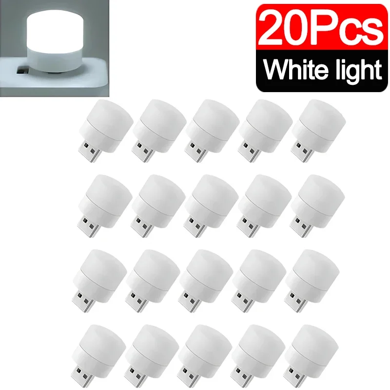 Mini bombillas de luz nocturna USB protección ocular blanca cálida luz de lectura de libros enchufe USB PC lámpara LED de carga de energía móvil: Azul marino