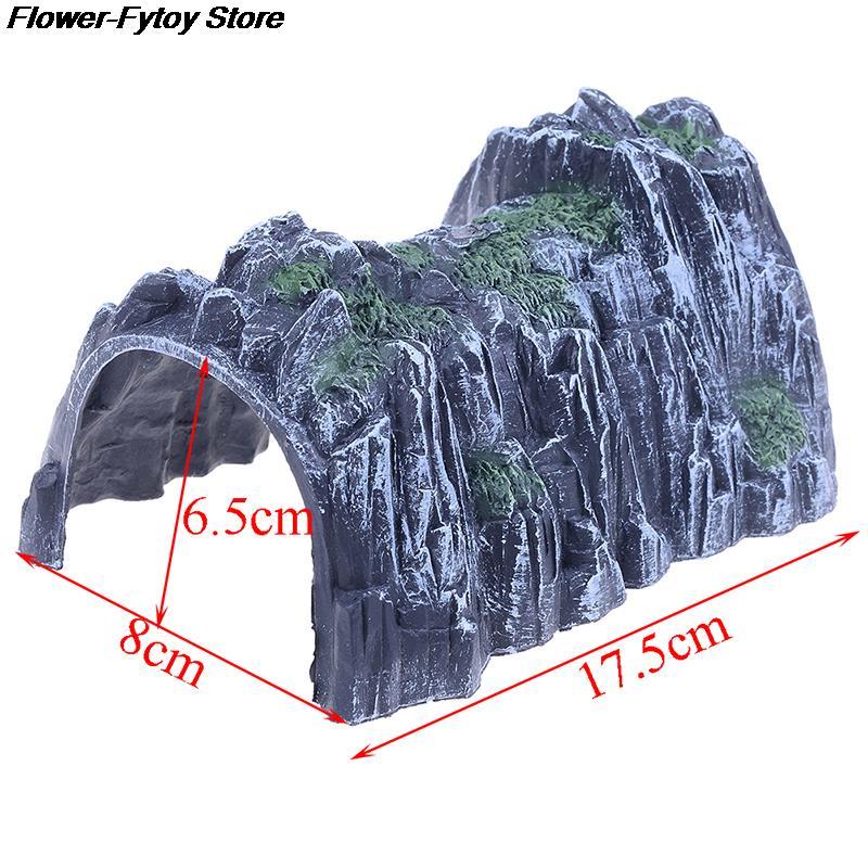 Cave Model 1:87 Scale DIY Sand Table Model Railway Train Tunnel Garden Miniatures Figurines Art Crafts For Home Decor