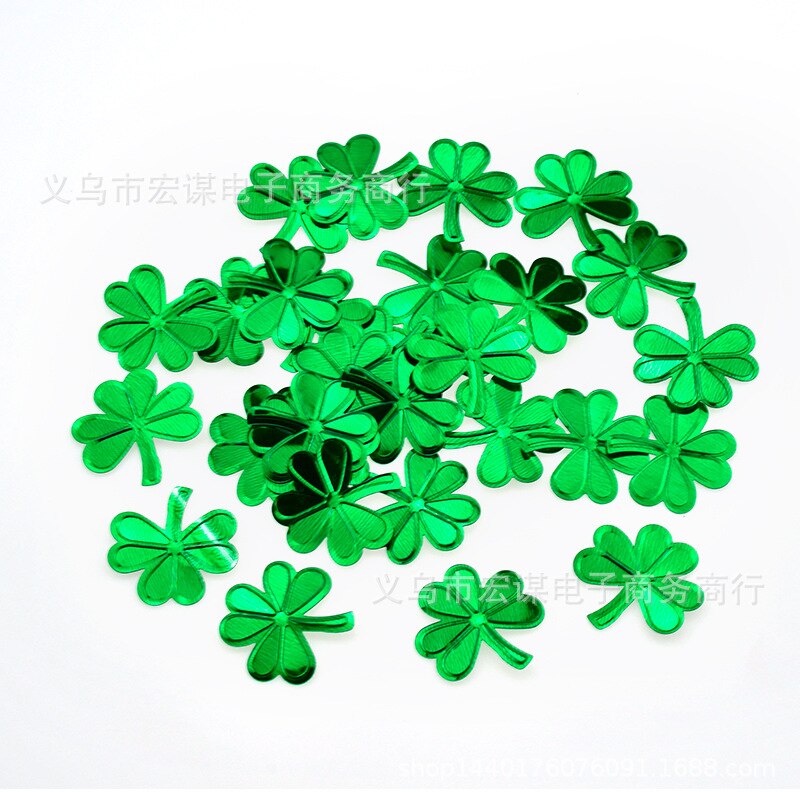 St. Patrick's Day Ierse Festi/Blad/Independence Day/15 gram Pailletten PVC Platte voor DIY Kaart maken Craft Kleur Collection: Default Title