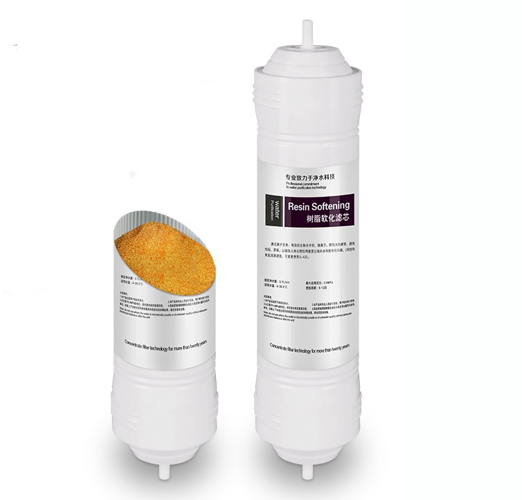 Freeship 10 " kationharsfiltervervanging voor waterzuiveraars/wateronthardingspatroon/ionenwisselingsfilter met insteekpoort