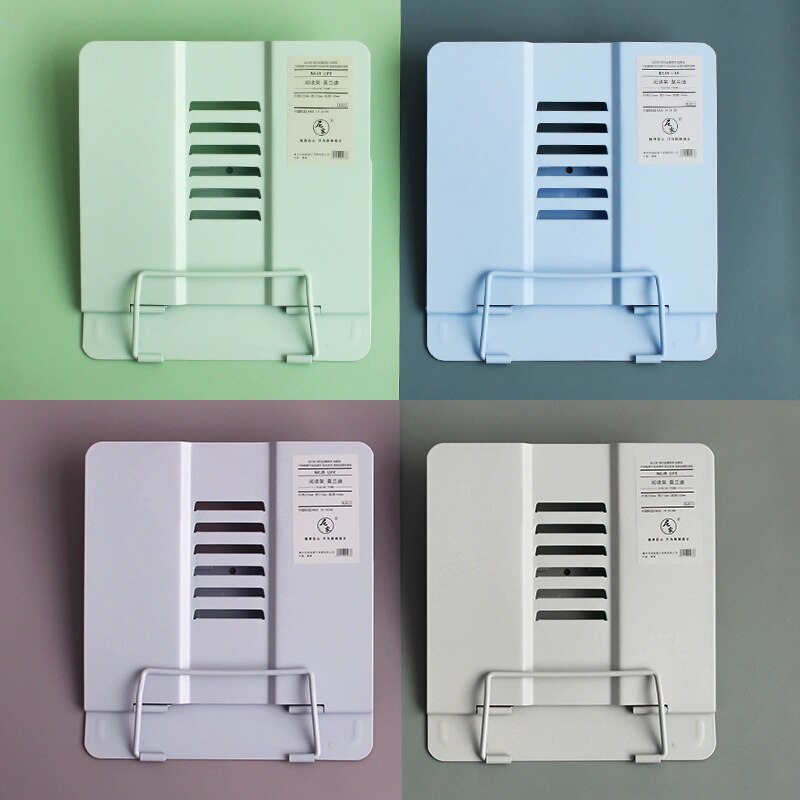 Opvouwbare Morandi Kleur Metalen Boek Houder Stand Voor Lezen Verstelbare Boeken Stand Kawaii School Kantoorbenodigdheden