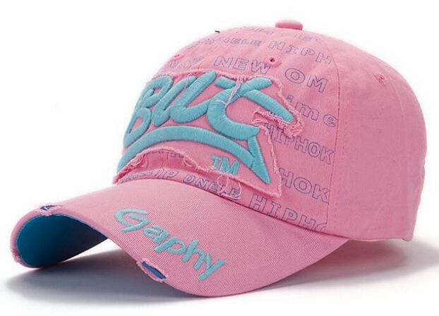 The BAT men's baseball caps Branded hats Unisex Bone Baseball Hat For Man Distressed: Pink