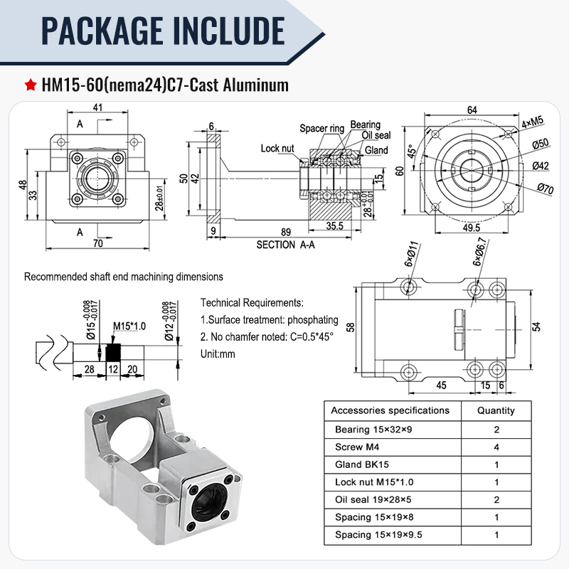 CNC 3018 Ball Screw & Linear Guide Sliding Table Upgrade Kit - Compatible With Nema17 & Nema23 Stepper Motors
