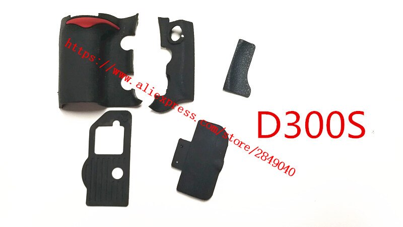 Juego de cuerpo de goma para cámara Nikon D300 D300S, cubierta frontal y trasera de goma, repuesto de reparación de piezas de repuesto, 5 uds.: D300S