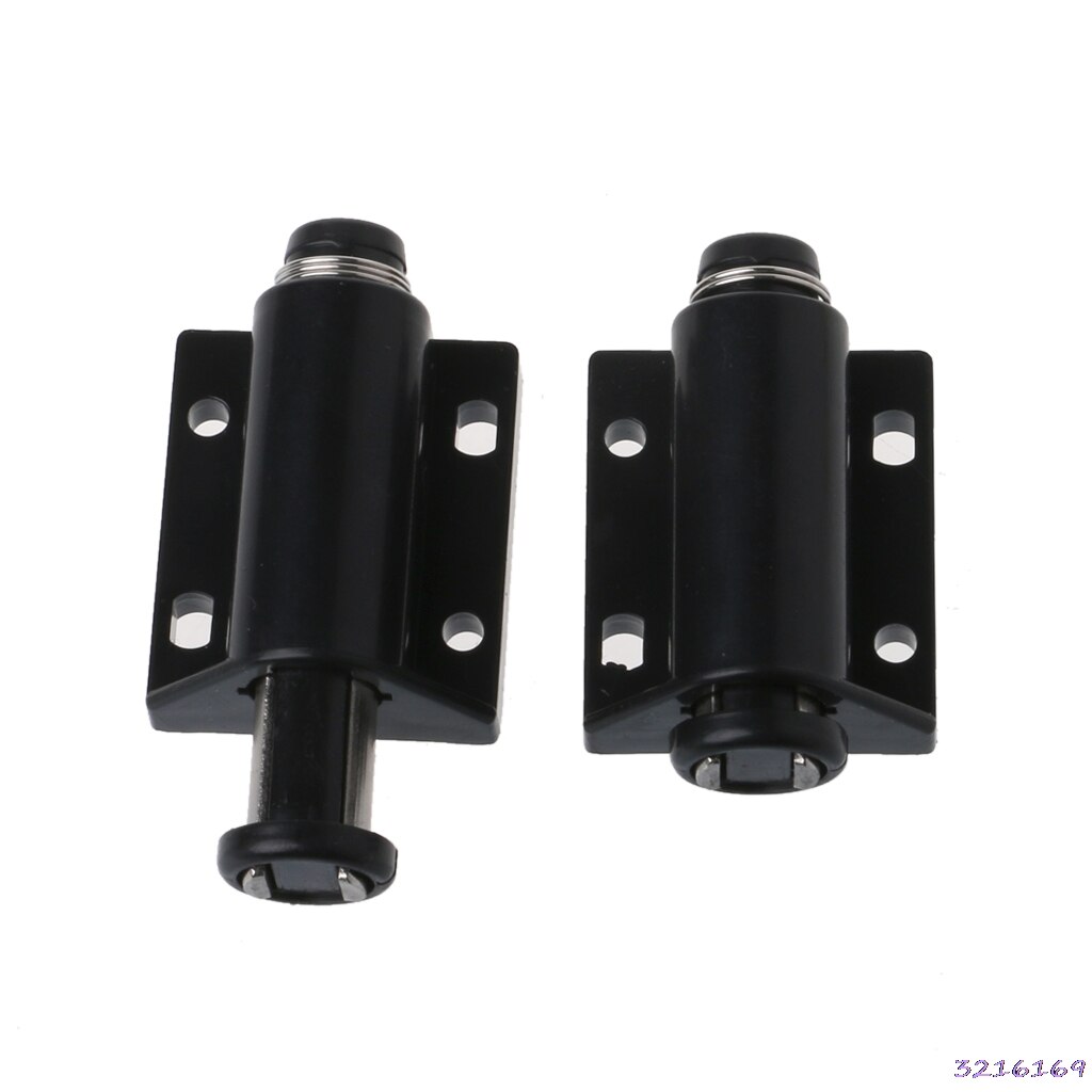 Cabinet Catches Invisibility Push To Open Magnetic Touch Latches Cupboard Door: black