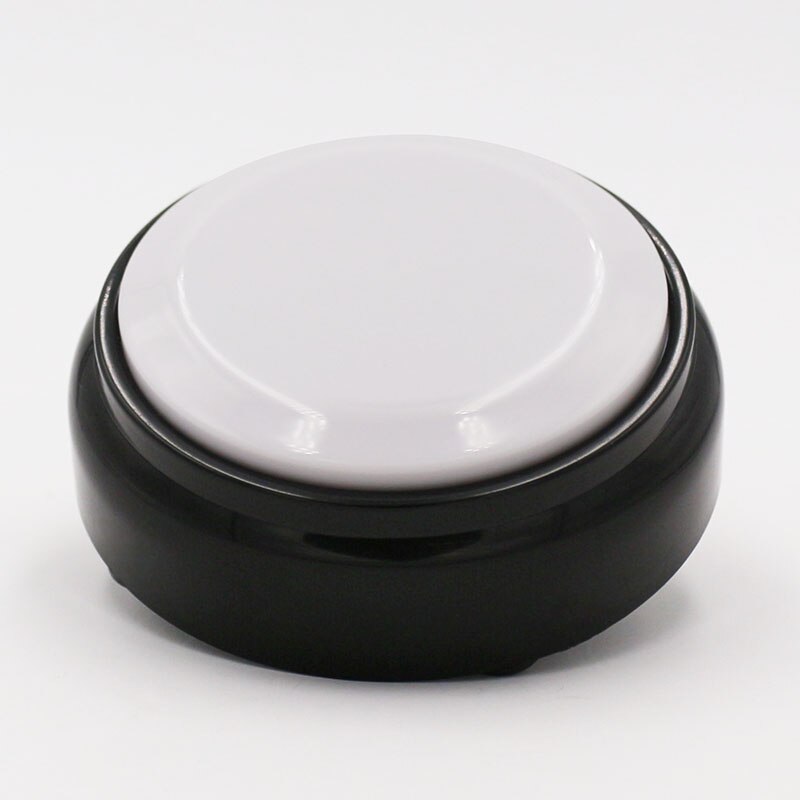 30s Sound Recordable Button Talkie Toys Products Blah Button M5: White and Black