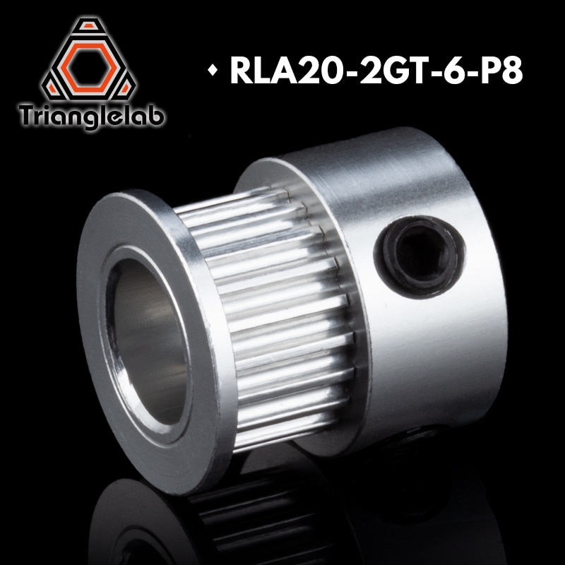 Trianglelab 2GT 20 teeth Aluminum Timing Pulley Belt Pulley GT2 6mm P5MM P8mm for 6mm synchronous belt Gear Wheel Sprocket