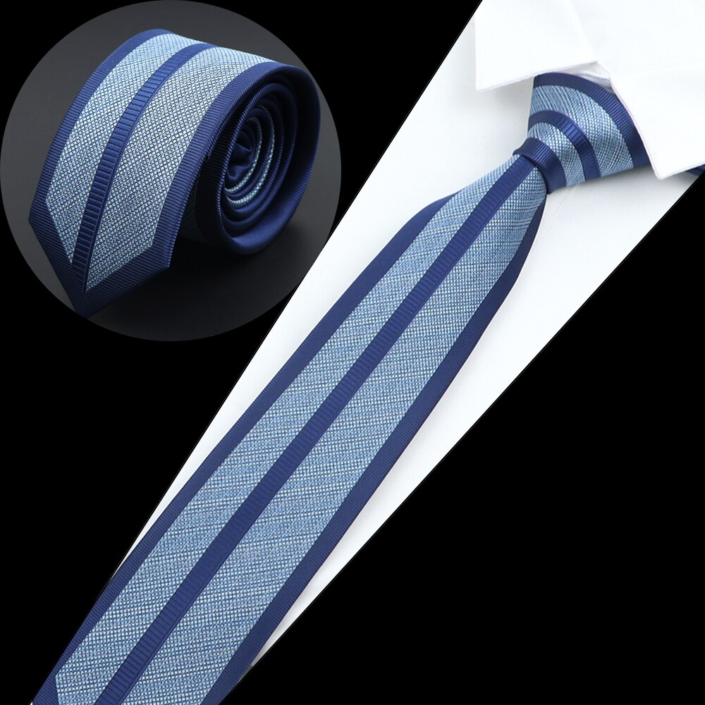 Luksuriøst herreslips jacquardvevd skinny slim 6cm svart blått blomster paisley-slips bankett festskjorte: Lavendel