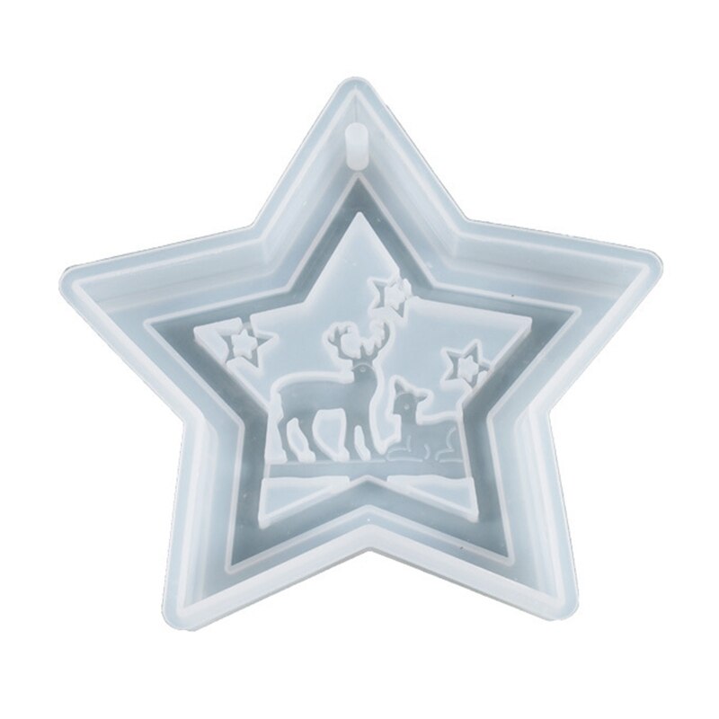 Diy Kerst Vermeld Hanger Casting Silicone Mould Ambachten Decoratie Sieraden Maken Toolscrystal Epoxyhars Mal: C