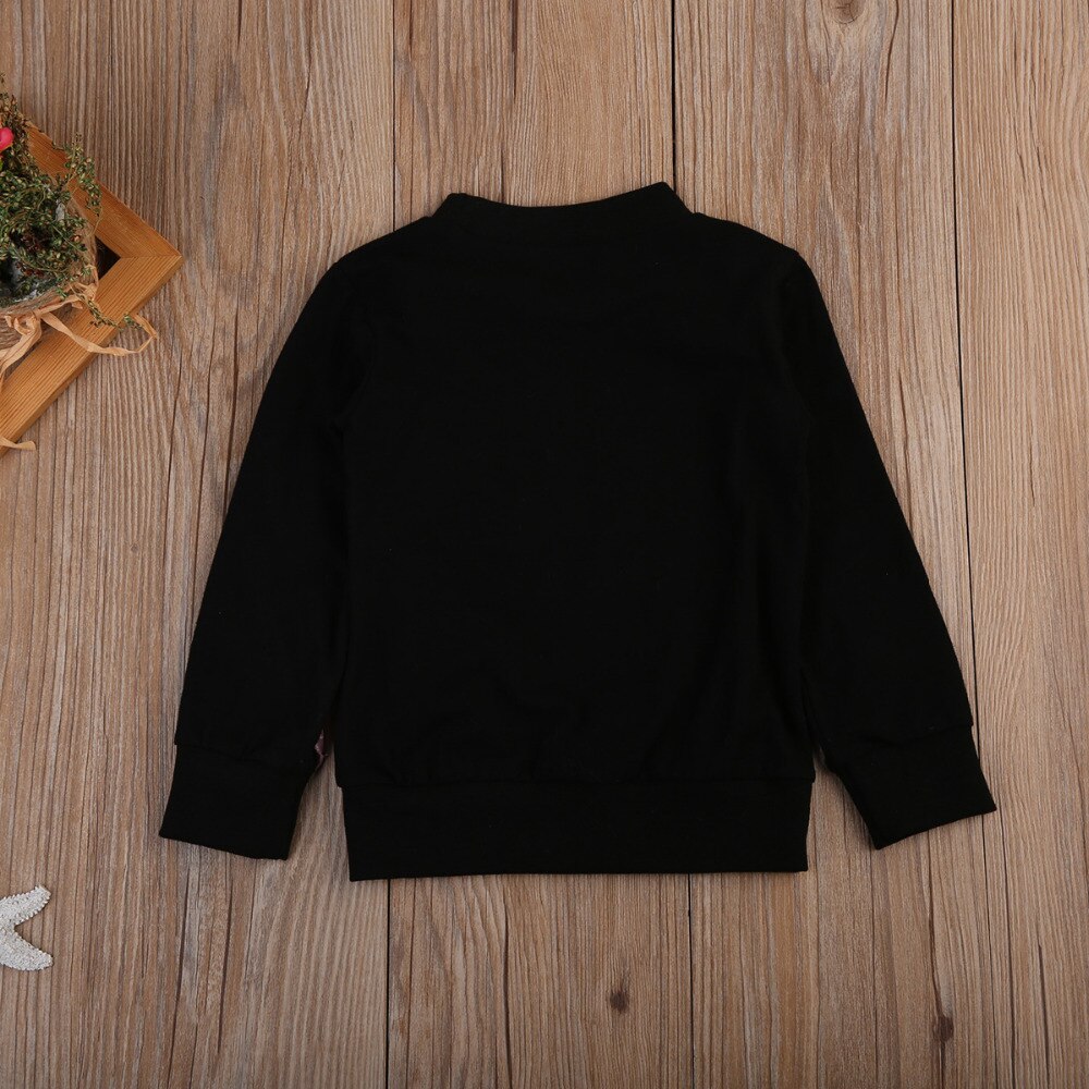 Höst vinter barn hoodies bebis flickor enhörningstryckt tröja barn långärmade bomullstoppar kläder 0-7 år