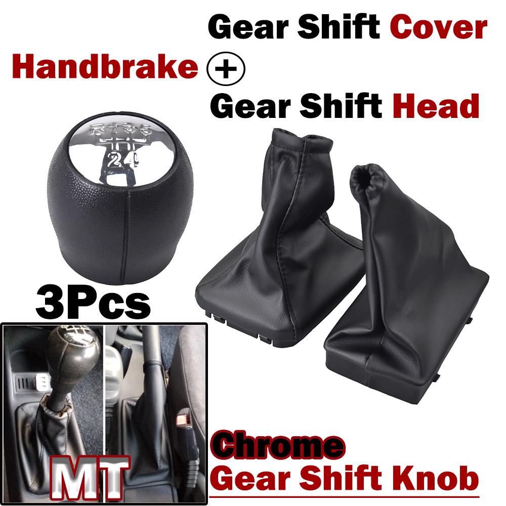 Passend für OPEL CORSA C (01-06) TIGRA B (04-12) COMBO C(01-11) Auto MT 5-Gang-Schaltknauf mit Gamasche, Kofferraumabdeckung, Handbremsengehäuse