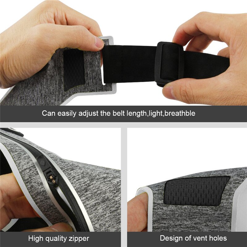 Running Waist Pouch Belt Sport Belt Mobile Phone Men Women With Hidden Pouch Gym Bags Running Belt Waist Pack