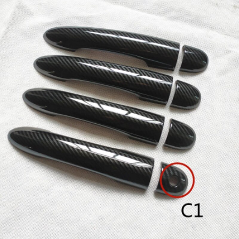 Deurgreep Cover Fit Voor Renault Clio 3 Iii Mk3 Handvatten Covers Trim Plastic Imitatie Auto Accessoires Carbon Fiber