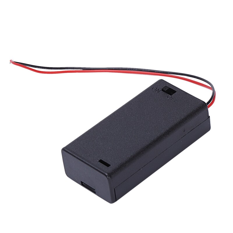 5PCS Plastica 2x1.5V AA Batteria Box Contenitore con Interruttore ON/OFF