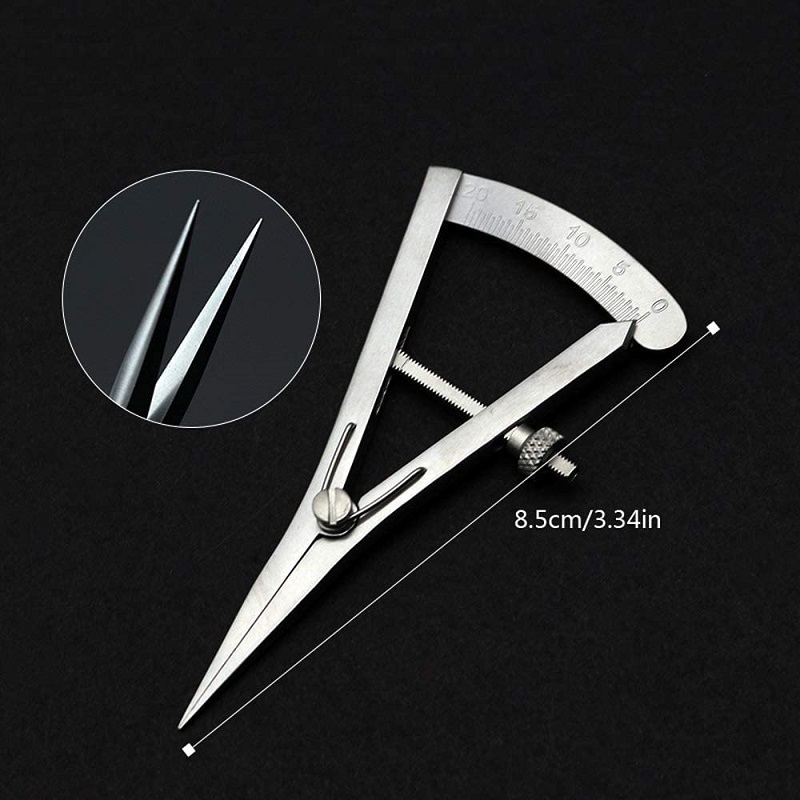 3.5 Inch Adjustable Marking Gauge Edge Press - Pitch Gauge DIY Leather Measuring Tools for Woodworking, Metalwork, Engineering
