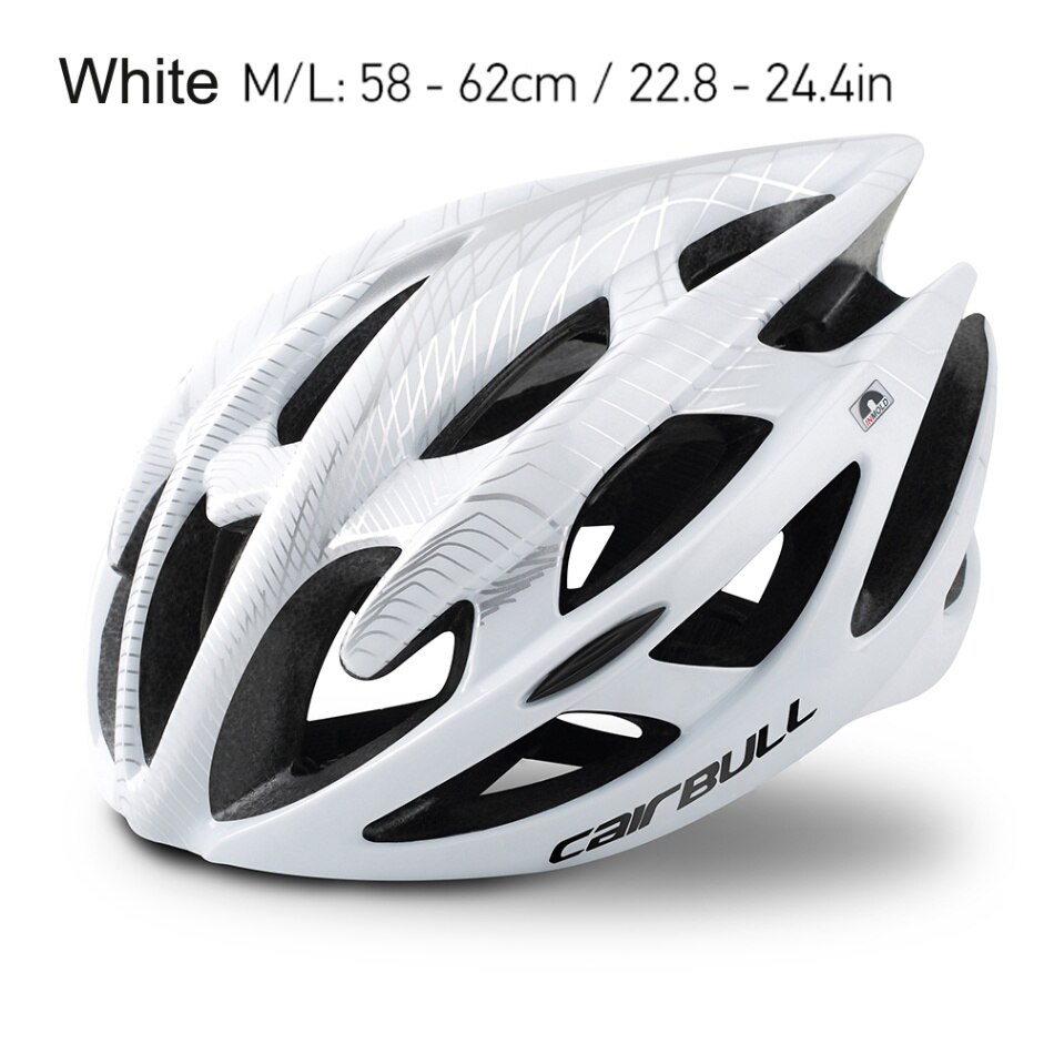 Fiets Fietshelm Superlichte 21 Vents Ademende Mtb Mountainbike Road Fiets Helm Casco Ciclismo: White M-L