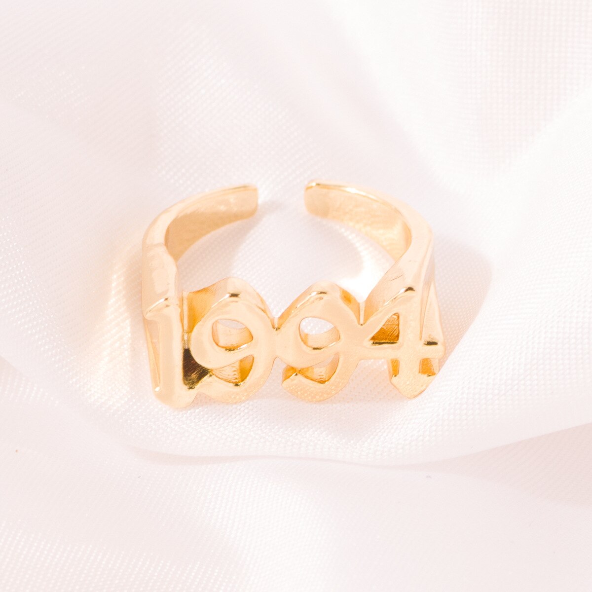 Year Number Ring for Women Stainless Steel Ring Simple Gold Rings Female Number Rings Best Friend Jewelry: 1994