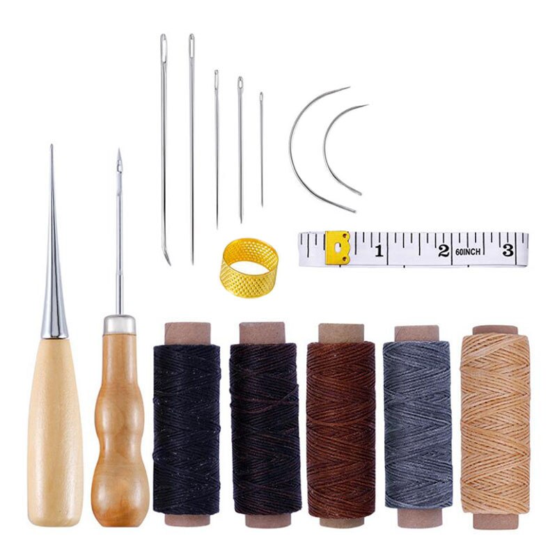 4X/Set Scarpa Repair Tool Strumenti Da Cucire Ago Punteruolo per Cuoio Cucito Craft Tool Kit 