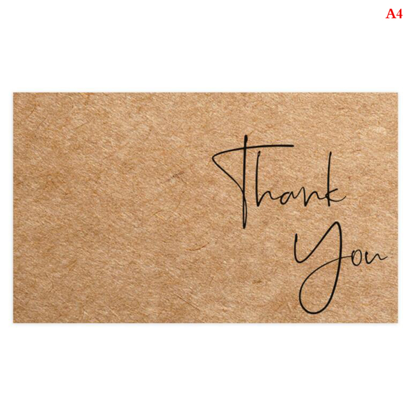 30pcs/bag Thank You for Your Order Cards 3D Kraft Paper Thanks Greeting Card Appreciation Cardstock for Small Business Sellers: A4