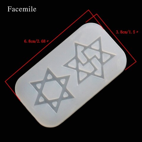 Facemile Chocolade Card Silicone Planeet Mold Voor Ketting Oorbellen Haar Ring Klei Epoxyhars Fondant Cake Decoratie Tool: two holes