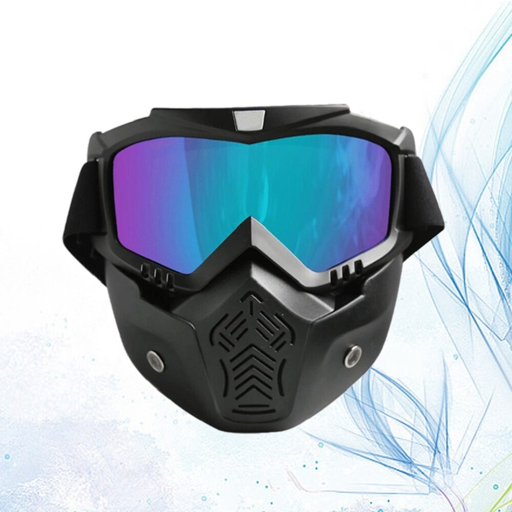 1pc outdoorbrillen masker motor gezichtsmasker afneembaar masker helmbril motorbril voor mannen volwassenen: Zoals weergegeven 2