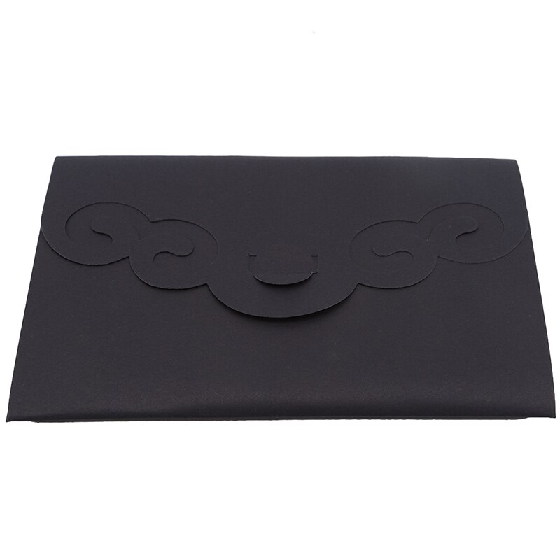 20PCS/Pack Hollow Out Kraft Paper Thicken Envelopes for Birthday Christmas Wedding Writing Paper Stationery: Black L