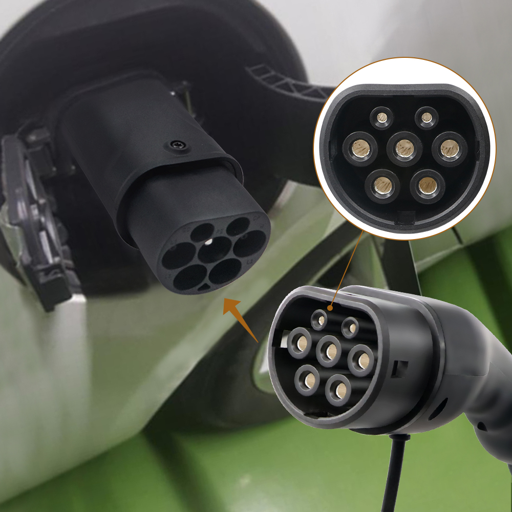 ERDAN EV-Ladegerät-Adapter Typ 2, IEC 62196-2 auf GB/T-Konverter zum Aufladen von Elektrofahrzeugen nach China, Standard-Elektrofahrzeugen, 16 A, 32 A