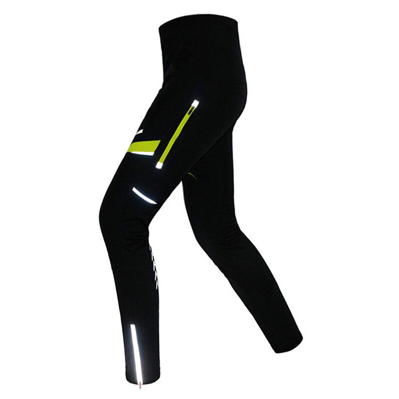 Vandtætte cykelbukser mænd kvinder cykelbukser vinter pantalon calca ciclismo feminino reflekterende lange vinter cykelbukser: Grøn sort / M