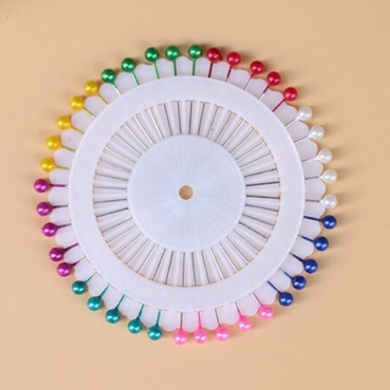 Alfiler de costura redondo para decoración de perlas, alfiler de costura artesanal para el hogar jardín bricolaje utensilio para manualidades, accesorios, color blanco, 480 Uds. Por paquete