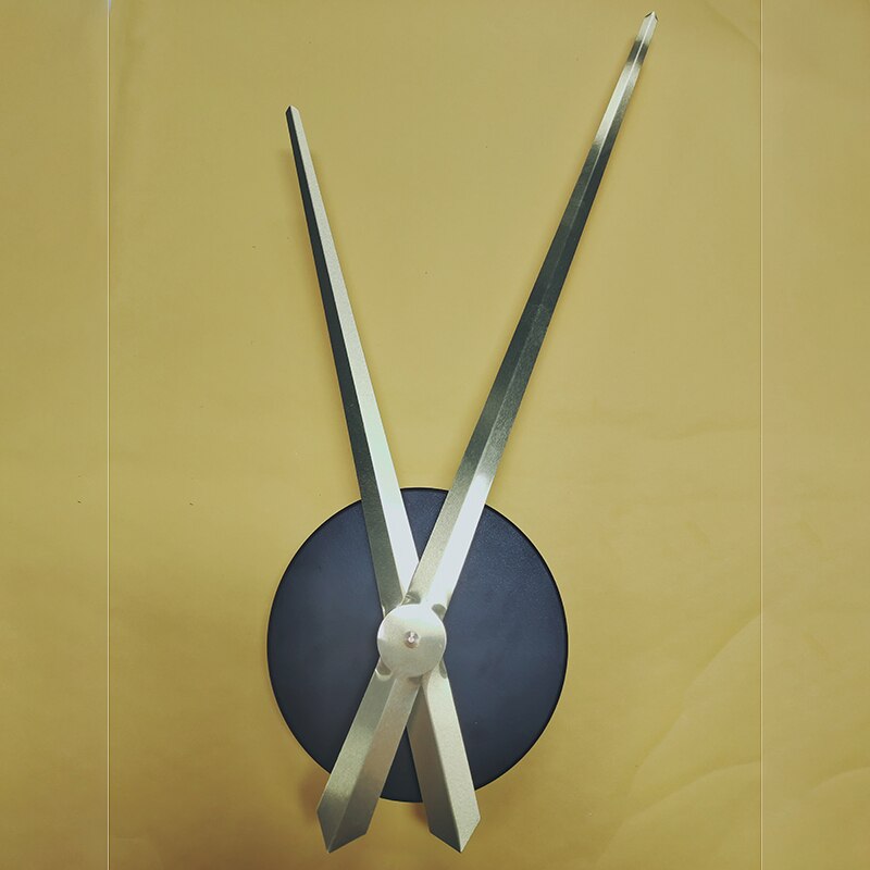 Conjunto de reloj de pared DIY para decoración del hogar, accesorios de repuesto para manos y funda de acero inoxidable, gran movimiento de: Gold black