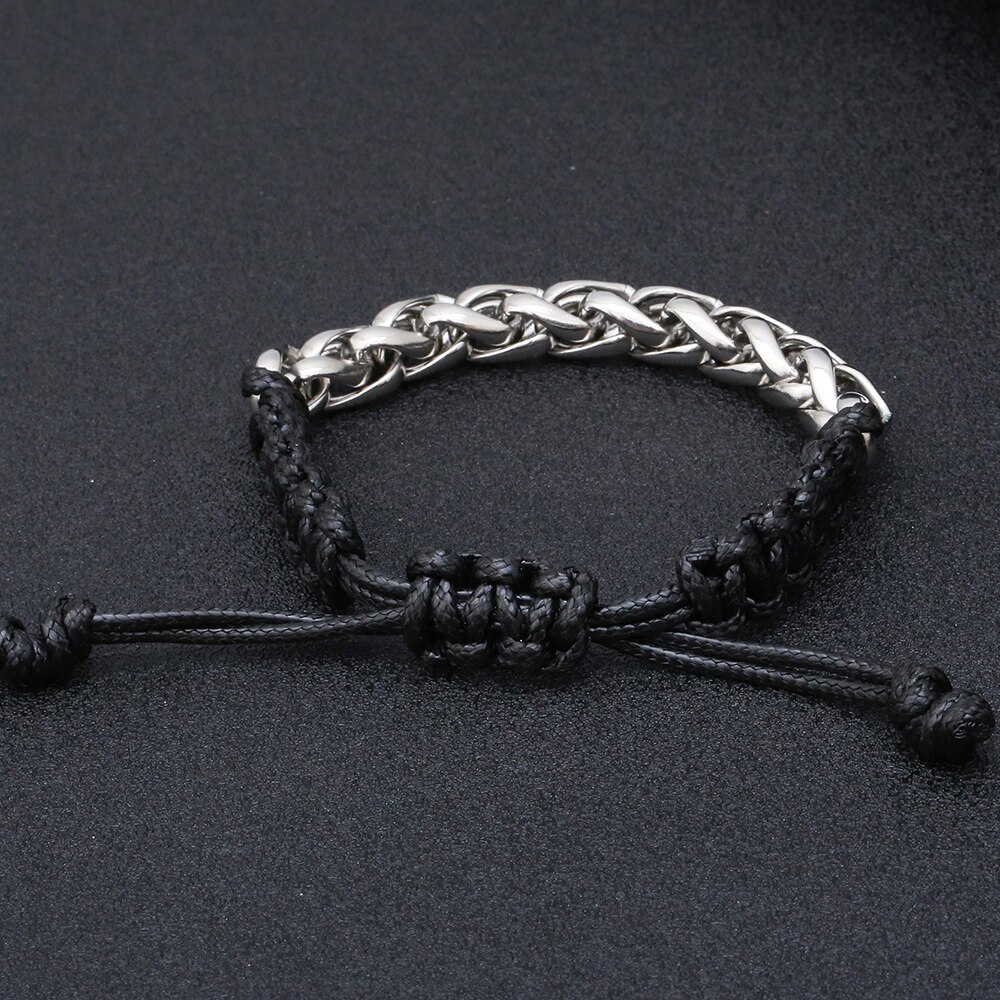 Touw Armband Meerdere Bandjes Zwart
