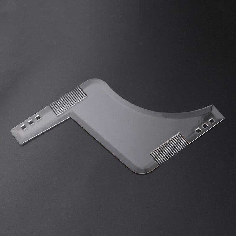 Beard Comb Men Beard Shaping Styling Template Beard Shaving Face Care Modeling Tool for Husband: Transparent