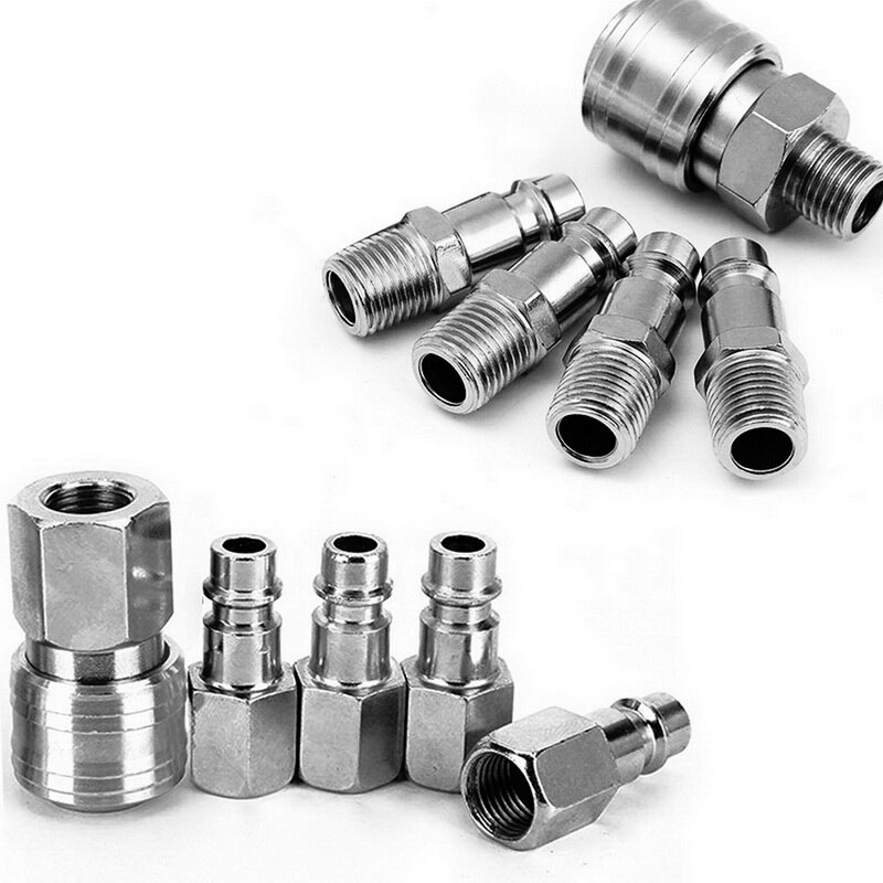 10pcs European Form coupling quick connector coupler quick coupler pneumatic fitting compressor pump system Pneumatic coupling