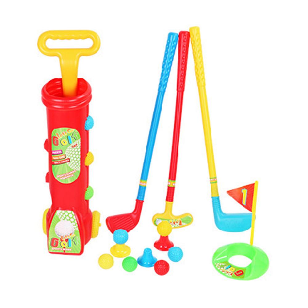 Barn golfset plast mini putter golfklubba leksak barn rolig sport utomhus träning förälder-barn lek