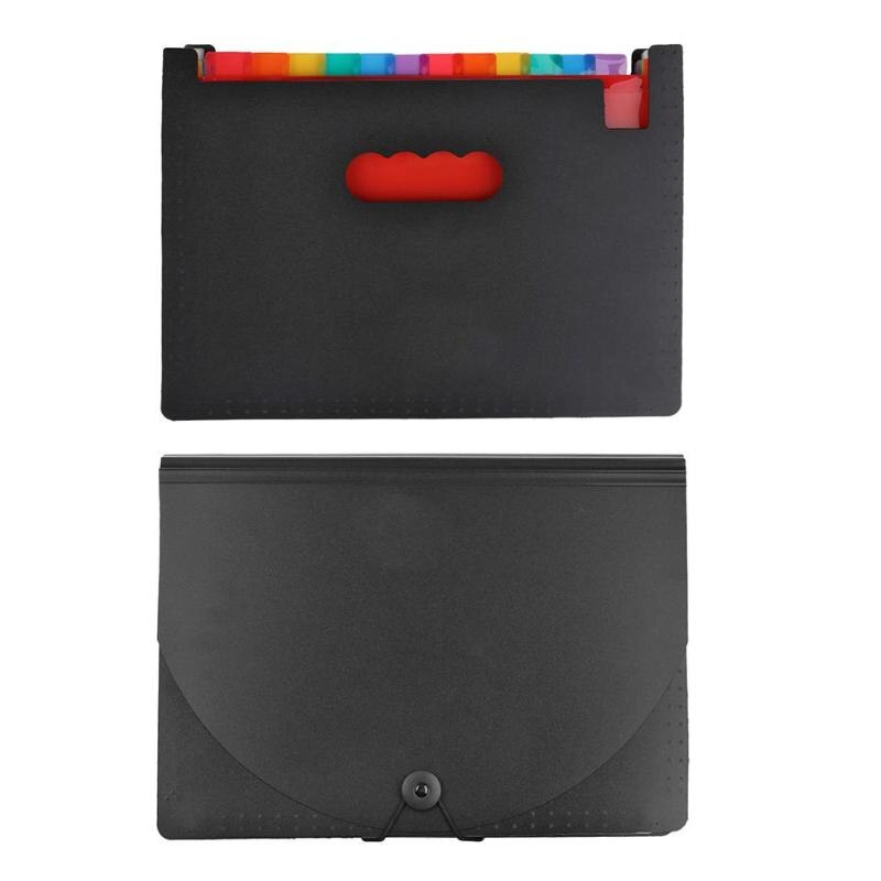 12/24 Pockets Expanding File Folder A4 Organizer Portable Business File Home Office Storage Document Holder Carpeta Archivador