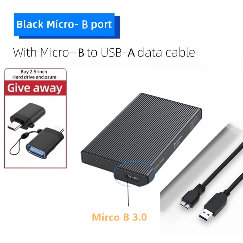 Aluminium hdd fodral 2.5 sata till usb 3.0 hårddisk fodral för ssd disk verktygsfritt typ  c 3.1 fodral extern hdd hölje: Mr23fb- a -cu01