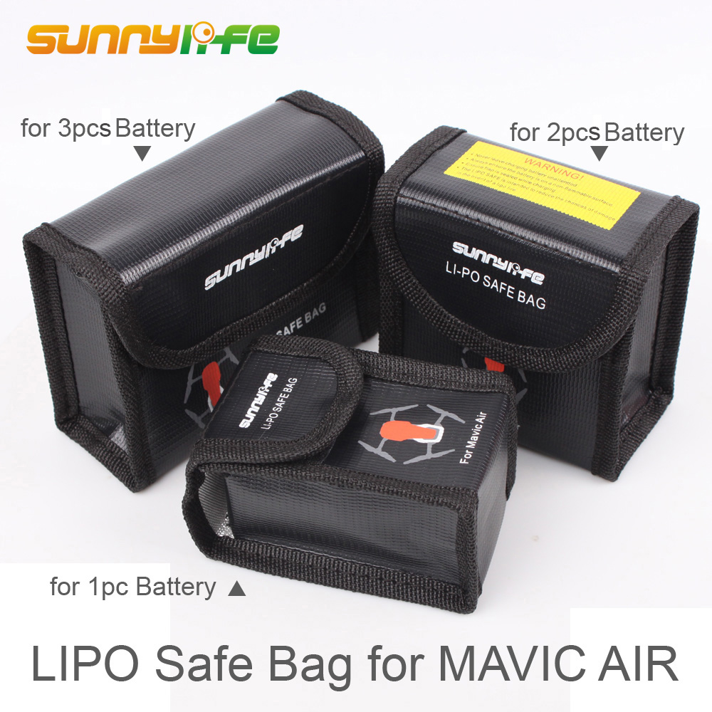 Lipo Veiligheid Zak Heat-Weerstand Beschermende Tas Explosieveilige Batterij Opbergtas Voor Dji Mavic Air Batterij Guards