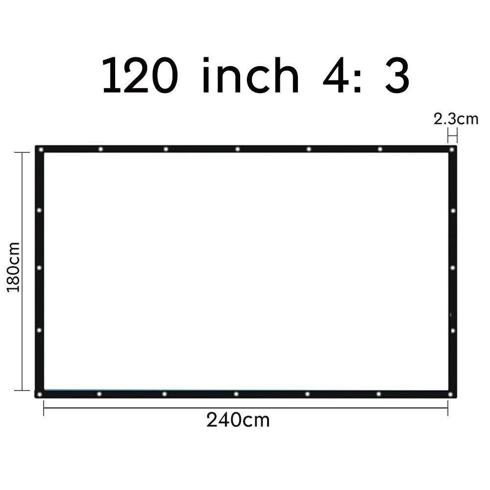 Movie Cloth Polyester Shade Sail Shelter Practical Movie Curtain Projection Screen Home Waterproof Moisture Proof Room