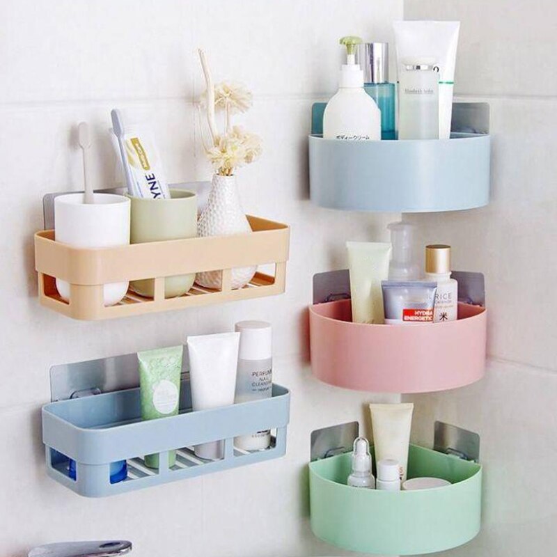 Kitchen And Bathroom Drain Storage Basket Durable Drainage Rack Sponge Storage Bracket Wall-mounted Corner Free Punching Finishi