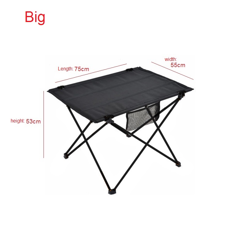 Draagbare Vouwen Picknicktafel Computer Tafel Tuinmeubilair Aluminium Ultralight Vissen Camping Apparatuur Klaptafel: Big