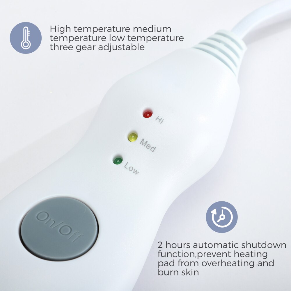 Hombrera de invierno con calefacción, manta extraíble de EE. UU., 1 pieza, gris, lavable, 3 engranajes, calor, mantiene el calor