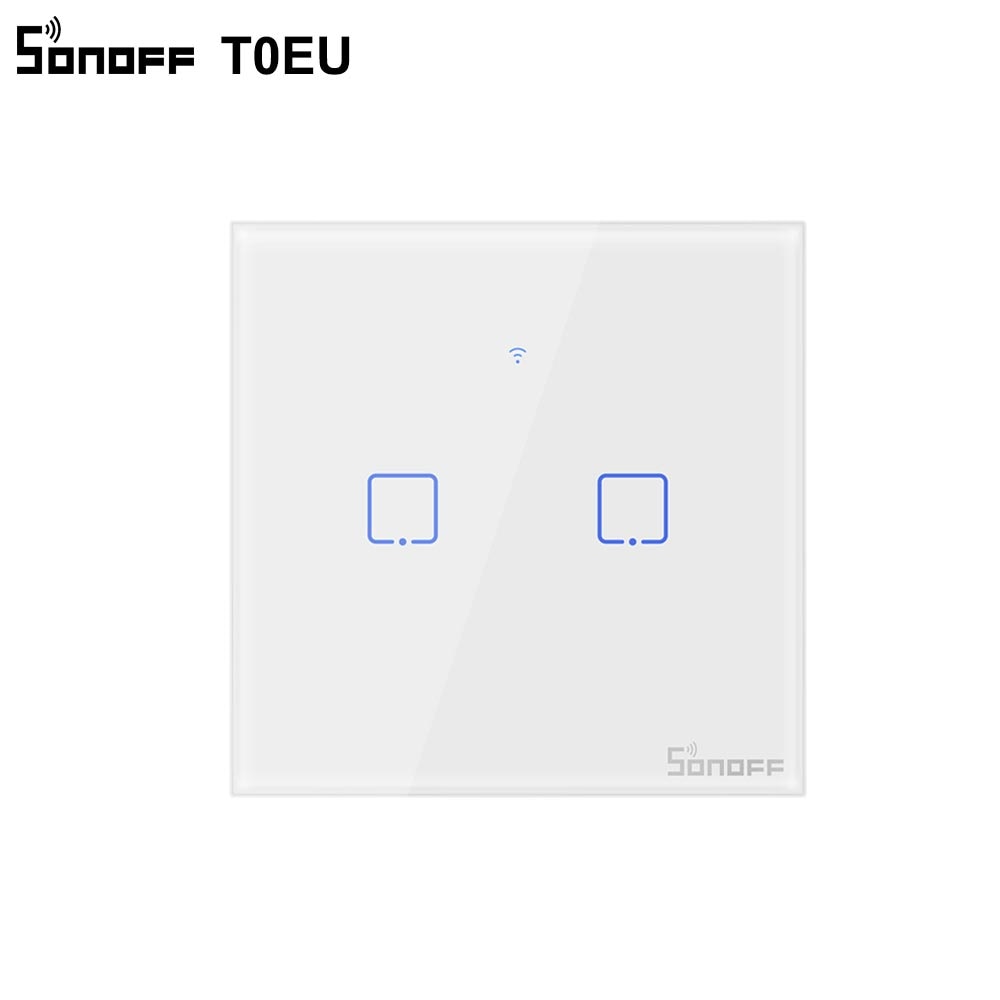 SONOFF T0 EU TX Wifi Touch Wall Light Wireless Switch Smart Home 1/2/3 Gang Voice/APP Remote Control Work With Alexa Google Home